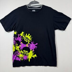 Uniqlo UT × Splatoon T Shirt Mens S Black Cotton Nintendo Limited Graphic
